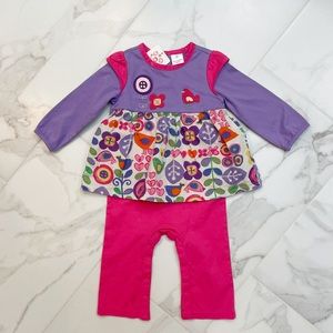 NWT Hanna Andersson Appliqué Skirted Playsuit